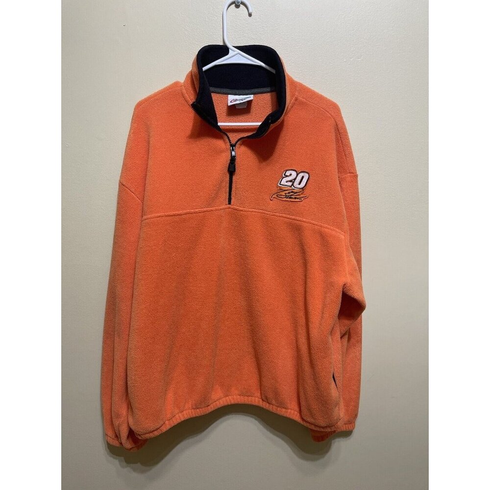 Tony Stewart #20 NASCAR Racing 1/4 Zip Long Sleeve Fleece Pullover Men’s L